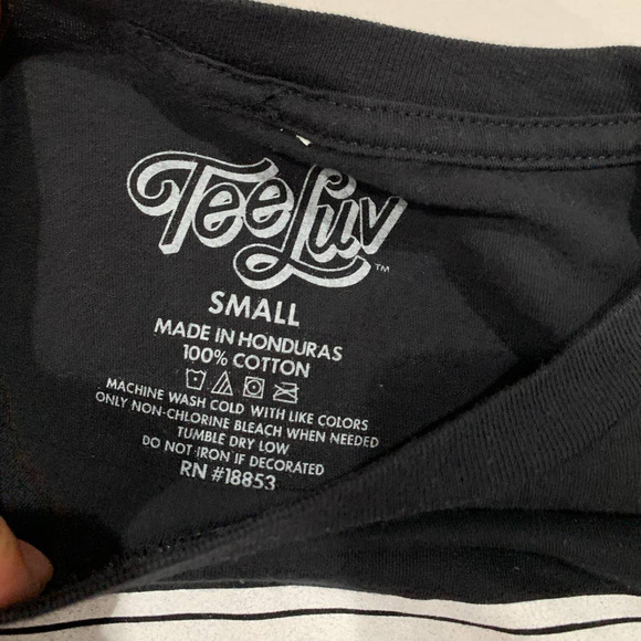 TeeLuv Danger No Filter Funny Short Sleeve T Shirt Men's Black Size Small - Picture 4 of 7